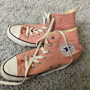 Pink converse high tops